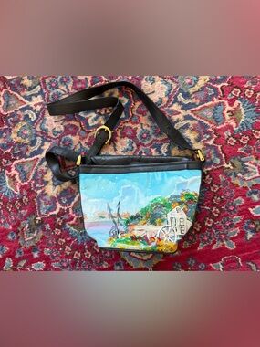 Hand-Painted Vintage 90s Purse by Brushstrokes New York